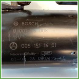 Motorino Avviamento BOSCH 0001115008 MERCEDES-BENZ Classe A W168 A0051511601