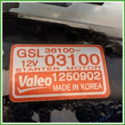 Motorino Avviamento VALEO 1250902 HYUNDAI i20 3610003200