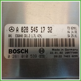 Centralina Motore Iniezione ECU BOSCH 0281010539 MERCEDES-BENZ VANEO 1.7 CDI 67kw A0285451732 2002 2005