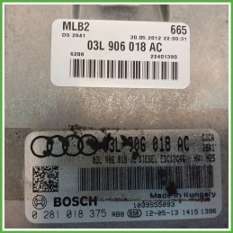 Centralina Motore Iniezione ECU BOSCH 0281018375 AUDI A4 8K 2.0 TDI 105kw 03L906018AC 2011 2016