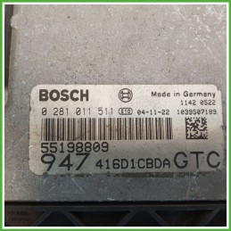 Centralina Motore Iniezione ECU BOSCH 0281011511 ALFA ROMEO GT X2 1.9 JTD 110kw 55198809 2003 2011