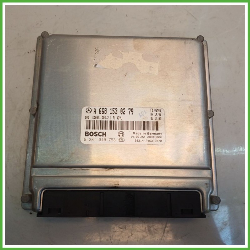 Centralina Motore Iniezione ECU BOSCH 0281010793 MERCEDES-BENZ Classe A W168 CDI 70kw A6681530279 2001 2004
