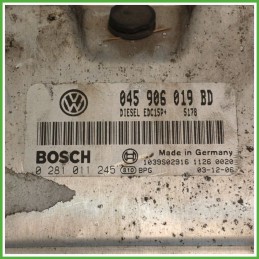Centralina Motore Iniezione ECU BOSCH 0281011245 VOLKSWAGEN LUPO 6X 1.4 TDI 55kw 045906019S 1998 2005