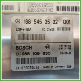 Centralina Controllo Elettronico Stabilita ESP+HBA BOSCH 0265109630 MERCEDES-BENZ Classe A W168 CDI A1685453532 2001 2004