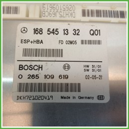 Centralina Controllo Elettronico Stabilita ESP+HBA BOSCH 0265109619 MERCEDES-BENZ Classe A W168 A1685453532 2001 2004