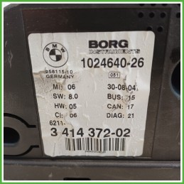 Quadro strumenti contachilometri tachimetro BORG 1024640-26 BMW X3 E83 2.0 62103451582
