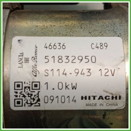 Motorino Avviamento HITACHI S114.943 FIAT PANDA 3U 51890631