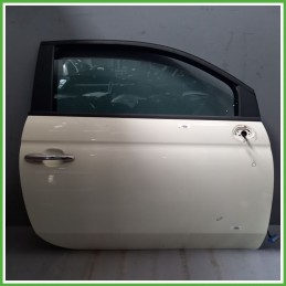 Porta Portiera Sportello Anteriore Destra DX BIANCO FIAT 500 3P Berlina 2007 2015 Originale Usato