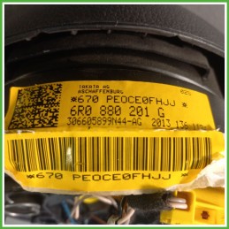 Airbag Guidatore Sinistro SX VOLKSWAGEN POLO 6R 1.6 TDI 6R0880201K81U 2009 2012 TAKATA 306605899N44