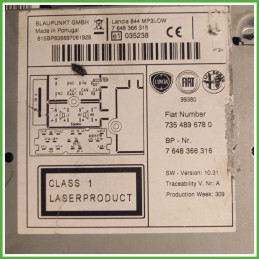 Autoradio LANCIA DELTA TN 1.6 MJT 735489678 2011 2012 BLAUPUNKT 7648366316