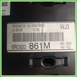 Quadro strumenti contachilometri tachimetro JOHNSON CONTROLS 2446147-07 VOLKSWAGEN POLO 6R 1.6 TDI 6R0920861H