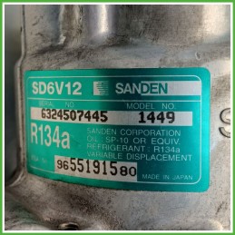 Compressore Clima AC Aria Condizionata SANDEN SD6V12 PEUGEOT 206 9800822280