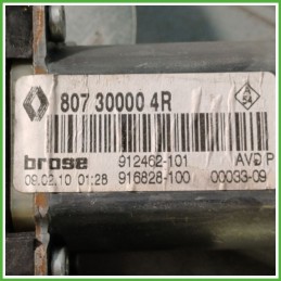 Alzacristalli Alzavetro Elettrico Anteriore Sinistro SX RENAULT MEGANE 3a Serie 807216718R 2008 2012 BROSE 912462-101