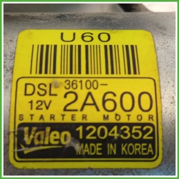 Motorino Avviamento VALEO 1204352 KIA RIO 3a Serie 361002A600