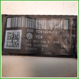 Cintura di Sicurezza Anteriore Sinistro SX (Lato Guida) VOLKSWAGEN PASSAT 3C 1.4 16V TSI 3C1857705PRAA 2005 2010 TRW 34077659