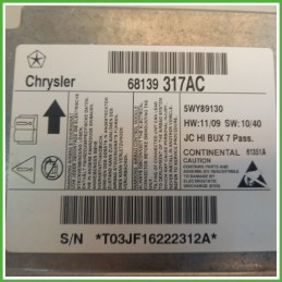 Centralina Airbag CONTINENTAL 5WY89130 FIAT FREEMONT 24 2.0 K68139317AC 2011