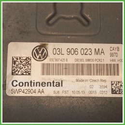 Centralina Motore Iniezione ECU CONTINENTAL 5WP42904AA VOLKSWAGEN POLO 6R 1.6 TDI 66kw 03L906023MA 2009 2012