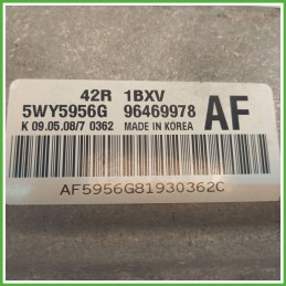 Centralina Motore Iniezione ECU CONTINENTAL 5WY5956G CHEVROLET (DAEWOO) AVEO T250 1.2 62kw 96469978 2008 2012