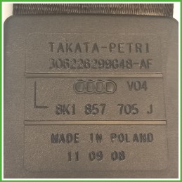 Cintura di Sicurezza Anteriore Sinistro SX (Lato Guida) AUDI A4 8K 2.0 TDI 8K1857705AKV04 2007 2013 TAKATA 306226299G48-AF