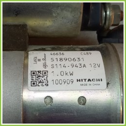Motorino Avviamento HITACHI 12V 1.0Kw FIAT Panda (3U) 2009 S114-943A Usato