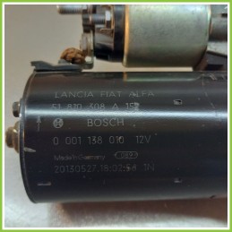Motorino Avviamento BOSCH 12V ALFA ROMEO Giulietta (X7) 2010 0001138010 Usato