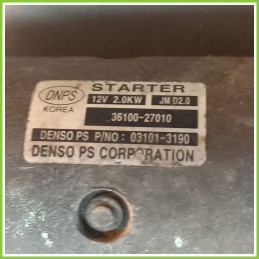 Motorino Avviamento DENSO 12V 2.0Kw HYUNDAI Santa Fe 2A Serie 2006 03101-3190 Usato
