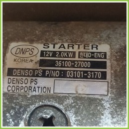 Motorino Avviamento DENSO 12V 2.0Kw HYUNDAI Santa Fe 1A Serie 2001 03101-3170 Usato