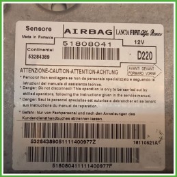 Centralina Airbag CONTINENTAL 53284389 LANCIA DELTA TN 1.6 MJT 51808041 2011 2012
