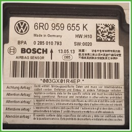 Centralina Airbag BOSCH 0285010793 VOLKSWAGEN POLO 6R 1.6 TDI 6R0959655K019 2009 2012