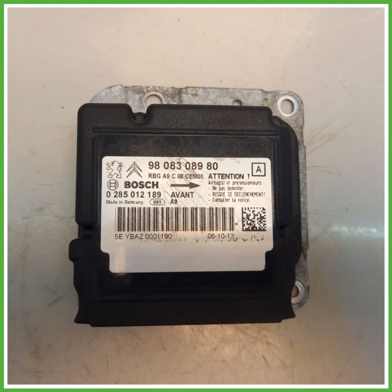 Centralina Airbag BOSCH 0285012189 PEUGEOT 208 1.4 8V 9808308980 2012 2015