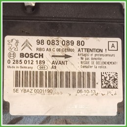 Centralina Airbag BOSCH 0285012189 PEUGEOT 208 1.4 8V 9808308980 2012 2015