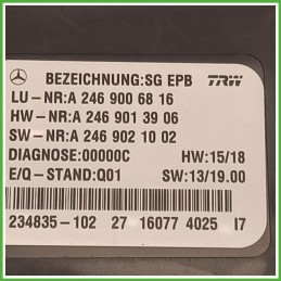 Centralina Freno di Stazionamento TRW 234835-102 MERCEDES-BENZ Classe A W176 A2469003417 2015 2018