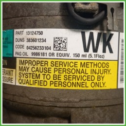 Compressore Clima AC Aria Condizionata DELPHI 6570276 OPEL MERIVA X03 13124750