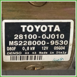 Motorino Avviamento DENSO MS228000-9530 TOYOTA YARIS FRP 281000J010