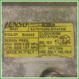 Compressore Clima AC Aria Condizionata DENSO SCSB06 LANCIA YPSILON TE 71797201