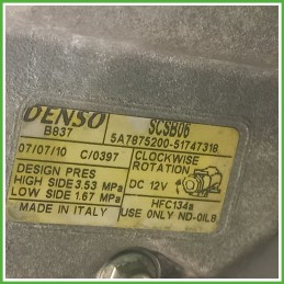 Compressore Clima AC Aria Condizionata DENSO SCSB06 FIAT BRAVO 3L 71797201