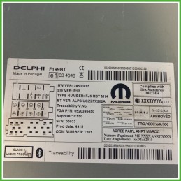 Autoradio FIAT PUNTO 6U 1.4 8V 735597878 2013 2015 DELPHI FJ5RTBM14