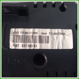 Quadro strumenti contachilometri tachimetro VDO 110080211006 LANCIA YPSILON TE 1.2 8V 51712351