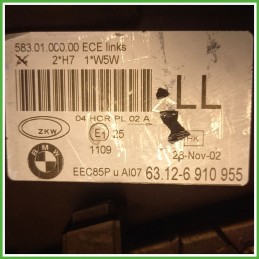 Faro Fanale Proiettore Anteriore Sinistro SX ZKW 583.01.000.00ECE BMW Serie 3 E46 63127165769 Usato
