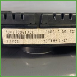 Quadro strumenti contachilometri tachimetro VDO 110080211006 LANCIA YPSILON TE 1.2 8V 51712351