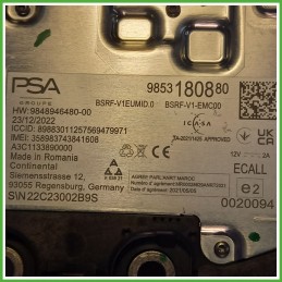 Centralina Antenna Telecomando CONTINENTAL A3C1133890000 PEUGEOT 408 9853180880 2022