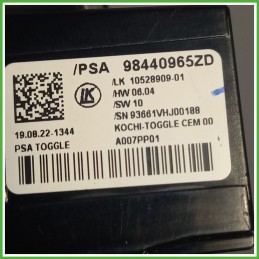 Selettore Modalita Guida PEUGEOT 408 98440965ZD 2022