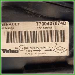Faro Fanale Proiettore Anteriore Sinistro SX VALEO 67743610 RENAULT MEGANE 1a Serie 260609556R Usato