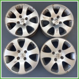 Cerchi in Lega PEUGEOT 307 (dal 04/2001 al 12/2006) 15 pollici 15" 6.0J 4x108 ET 27 4pz originali usati