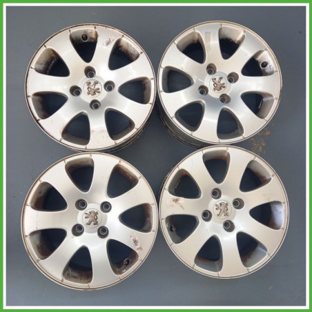 Cerchi in Lega PEUGEOT 307 (dal 04/2001 al 12/2006) 15 pollici 15" 6.0J 4x108 ET 27 4pz originali usati