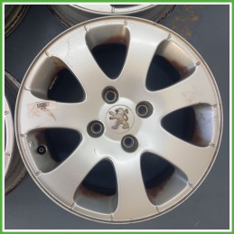 Cerchi in Lega PEUGEOT 307 (dal 04/2001 al 12/2006) 15 pollici 15" 6.0J 4x108 ET 27 4pz originali usati
