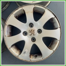 Cerchi in Lega PEUGEOT 307 (dal 04/2001 al 12/2006) 15 pollici 15" 6.0J 4x108 ET 27 4pz originali usati