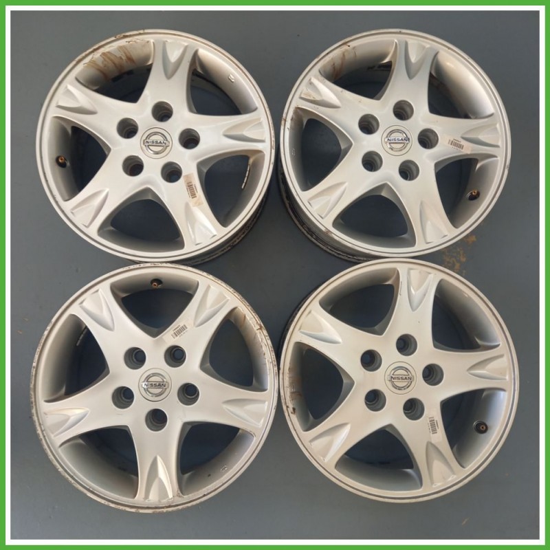 Cerchi in Lega NISSAN ALMERA TINO (dal 07/2000 al 04/2003) 15 pollici 15" 6.0J 5x114.3 ET 40 4pz originali usati