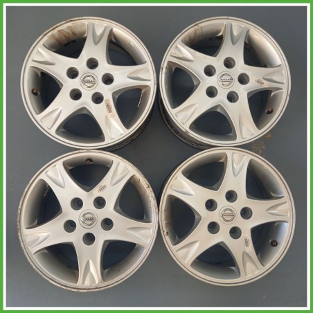 Cerchi in Lega NISSAN ALMERA TINO (dal 07/2000 al 04/2003) 15 pollici 15" 6.0J 5x114.3 ET 40 4pz originali usati
