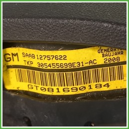 Airbag Guidatore Sinistro SX SAAB 9.3 2a Serie 1.8 12757622 2002 2010 SAAB 305455699E31